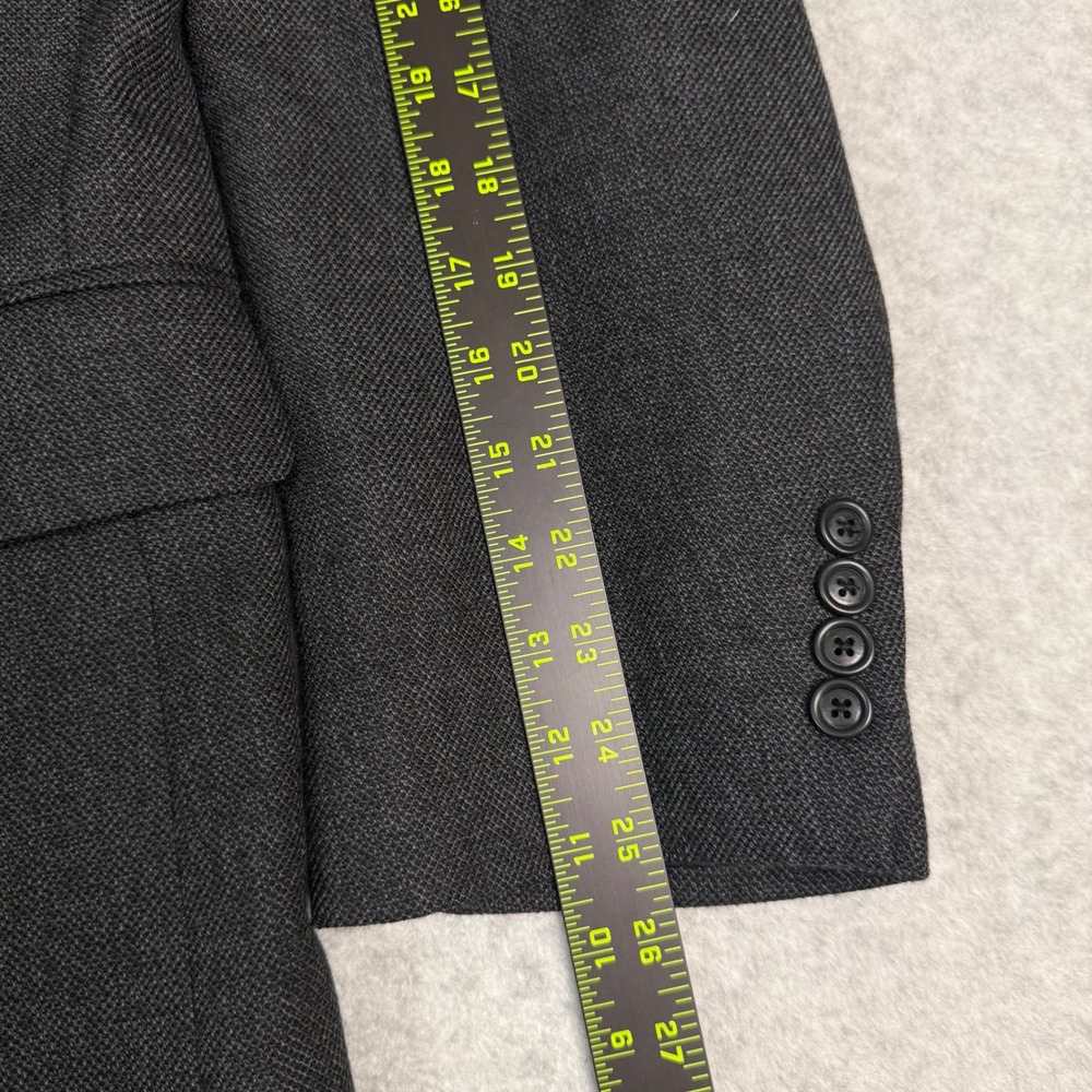 Jos A Bank Traveler's Collection Gray 100% Wool Blazer Sport Coat 46L 01110 - Picture 7 of 16
